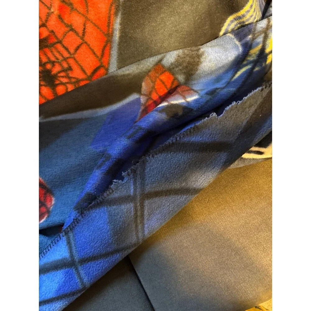 Spider-man marvel movie promo 2002 fleece blanket VTG Y2K city leap rare